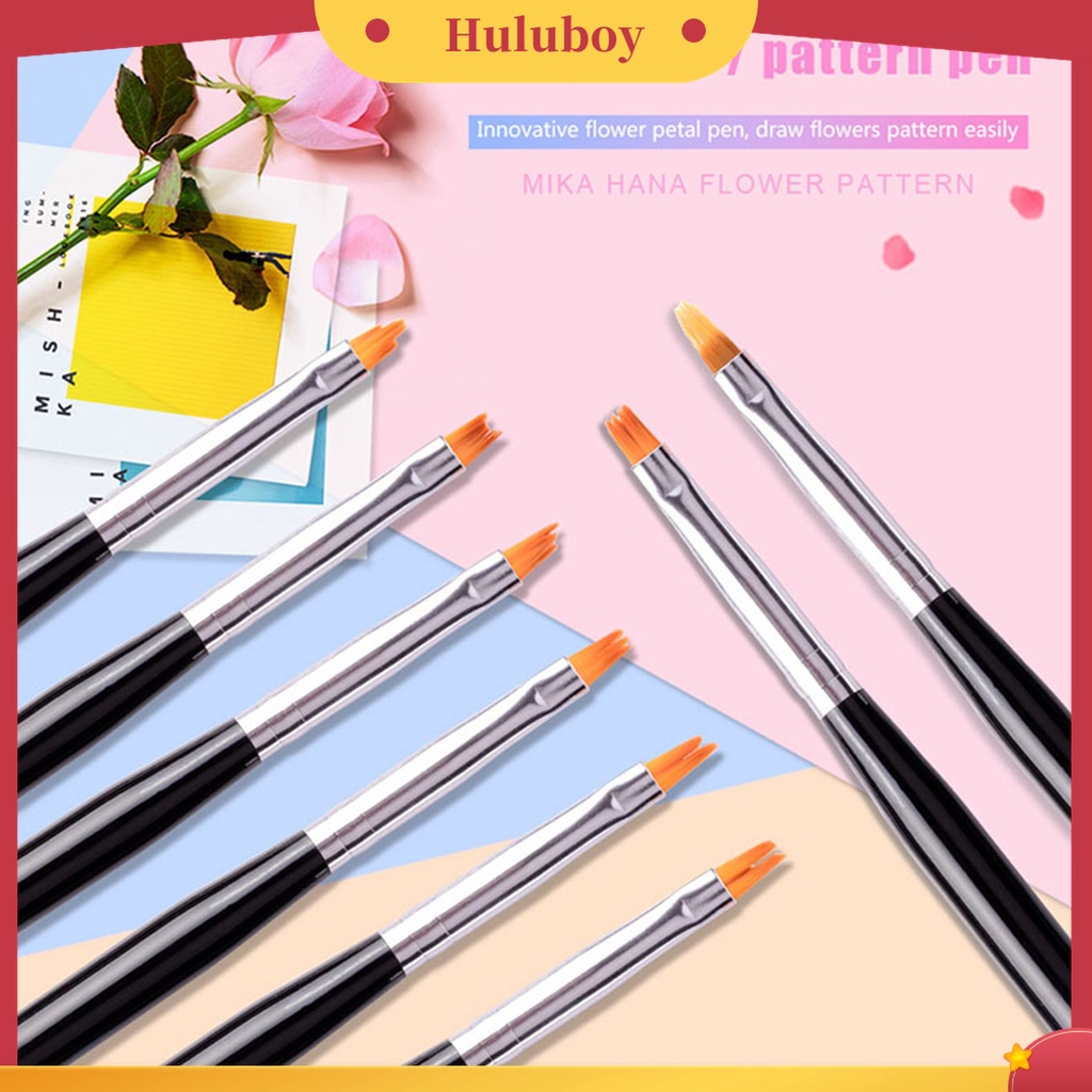 Huluboy Huluboy♡ Pen Brush Gambar Nail Art Gagang Pendek Portable Aneka Bentuk Untuk Manicure