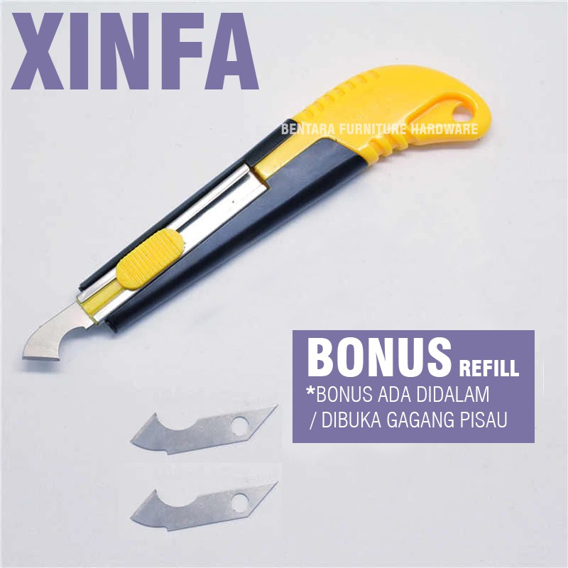 Xinfa Pisau Akrilik HPL Cutter Acrylic Akrilik Bonus 2 Spare Blade - Pemotong Cutting Tool