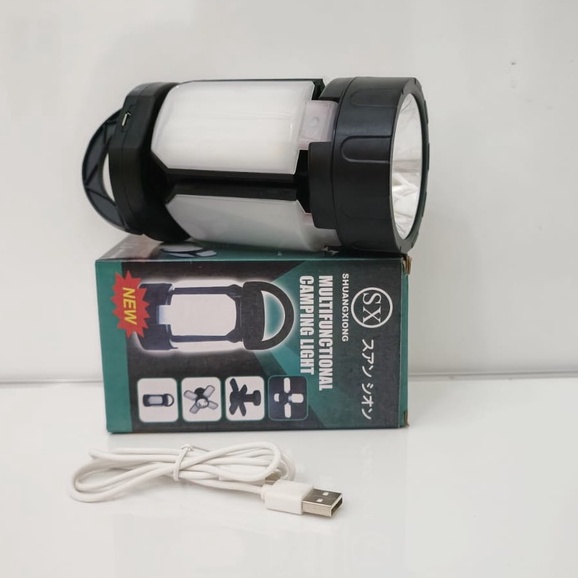 [BAYAR DI TEMPAT] LAMPU CAMPING SHUANGXIONG MULTIFUNCTIONAL RECHARGEABLE CAMPING LAMP