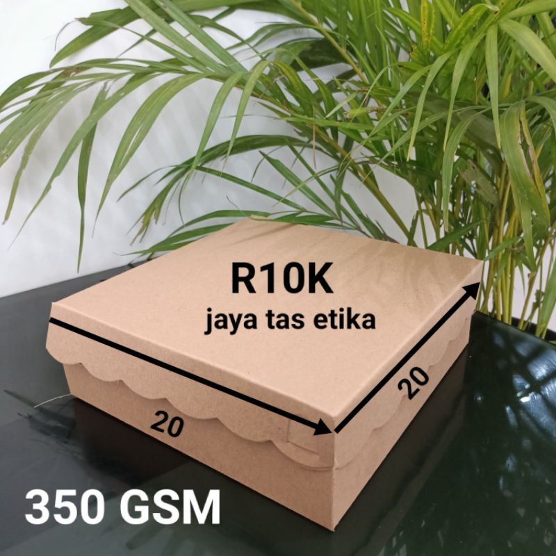 dus kotak nasi / box nasi cholate R10K kraf 20x20