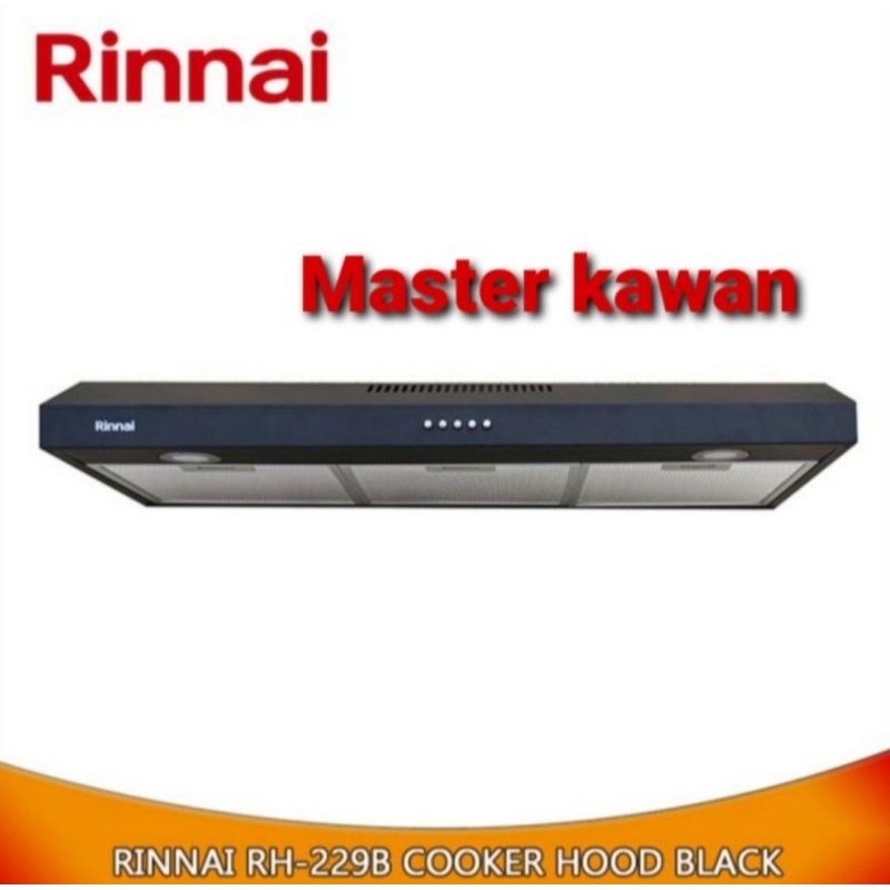 Cooker Hood Rinnai RH-229B Hitam /Penghisap asap kompor Rinnai