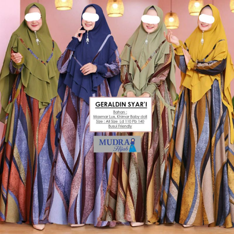 Gamis Set Geraldine Ori Mudra Hijab BTC Solo
