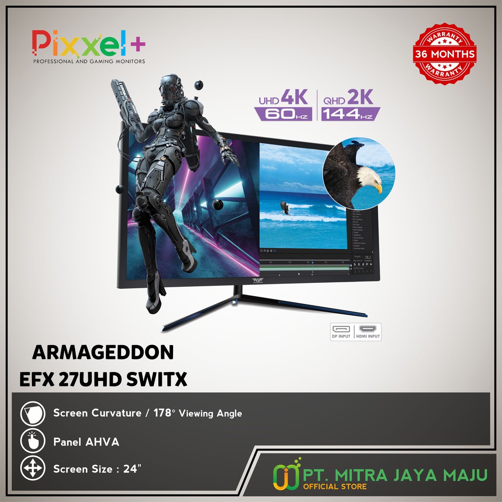 MONITOR GAMING ARMAGGEDDON EFX 27 UHD SWITX 4K/60Hz & 2k/144Hz