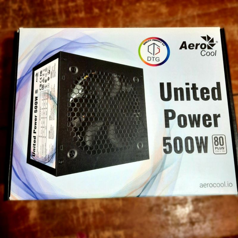 Power supply/PSU  Aerocool united power 500 watt 80 plus silver