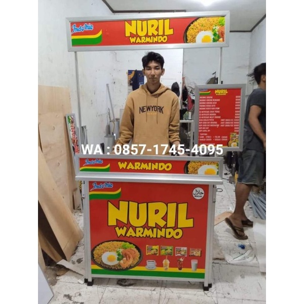 BOOTH PORTABLE COCOK UNTUK BERJUALAN MAKANAN DAN MINUMAN