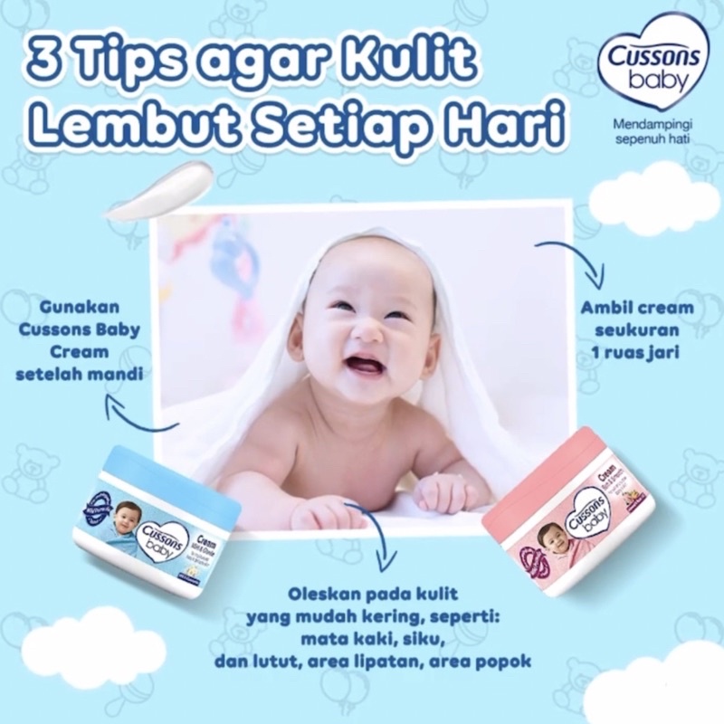 CUSSONS Baby Cream Krim Bayi Pelembab Losion Lotion Perawatan Kulit Bayi Cusson 50g 50gr 50gram 50 g gr gram Murah Promo Original Newborn New Born