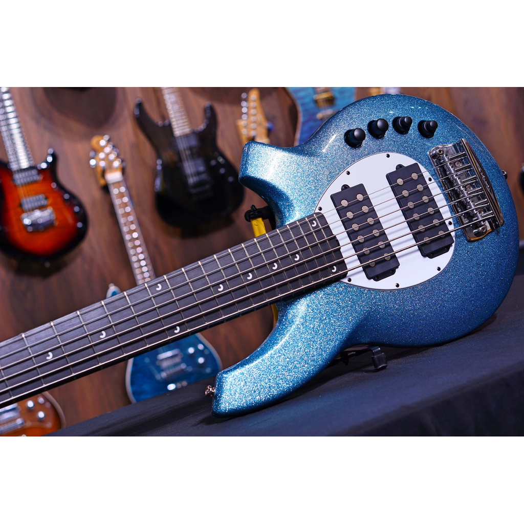 Ernie Ball Music Man Bongo 6 Bass Guitar - Aqua sparkle F87618