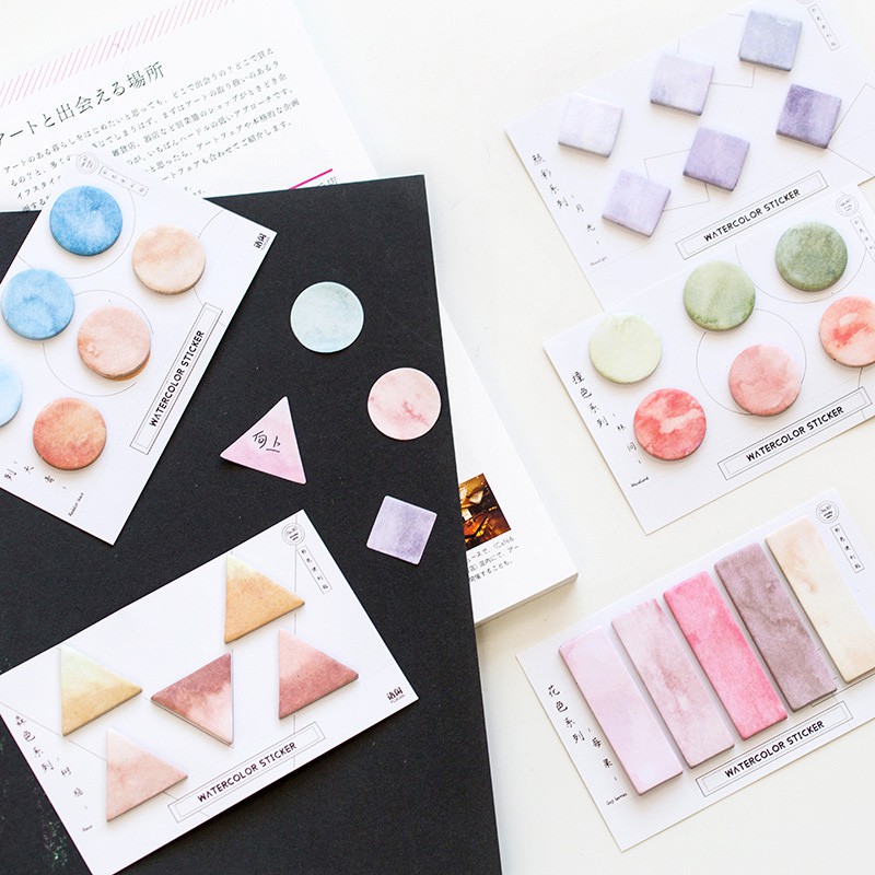 

Watercolor Shapes Sticky Notes