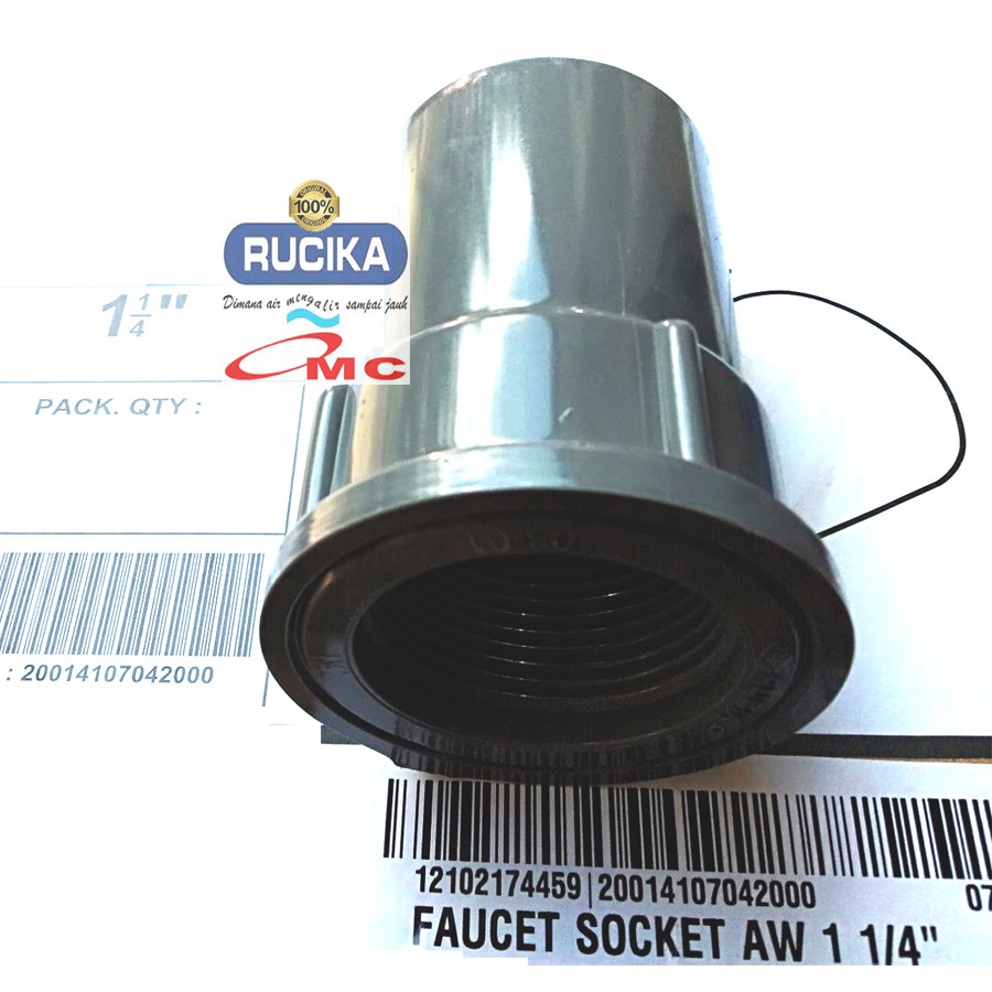 Sambungan Pipa Pralon Sock Sok Drat Dalam Faucet Socket 1 1/4 RUCIKA