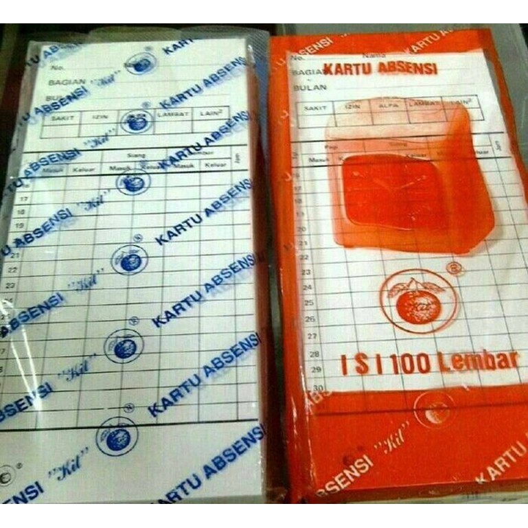 

JUAL KARTU ABSENSI MURAH ISI 100 NEW