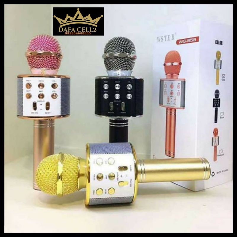 Mic Karaoke WS858 WS-858 WS 858 Bluetooth Wireless Smule Mix