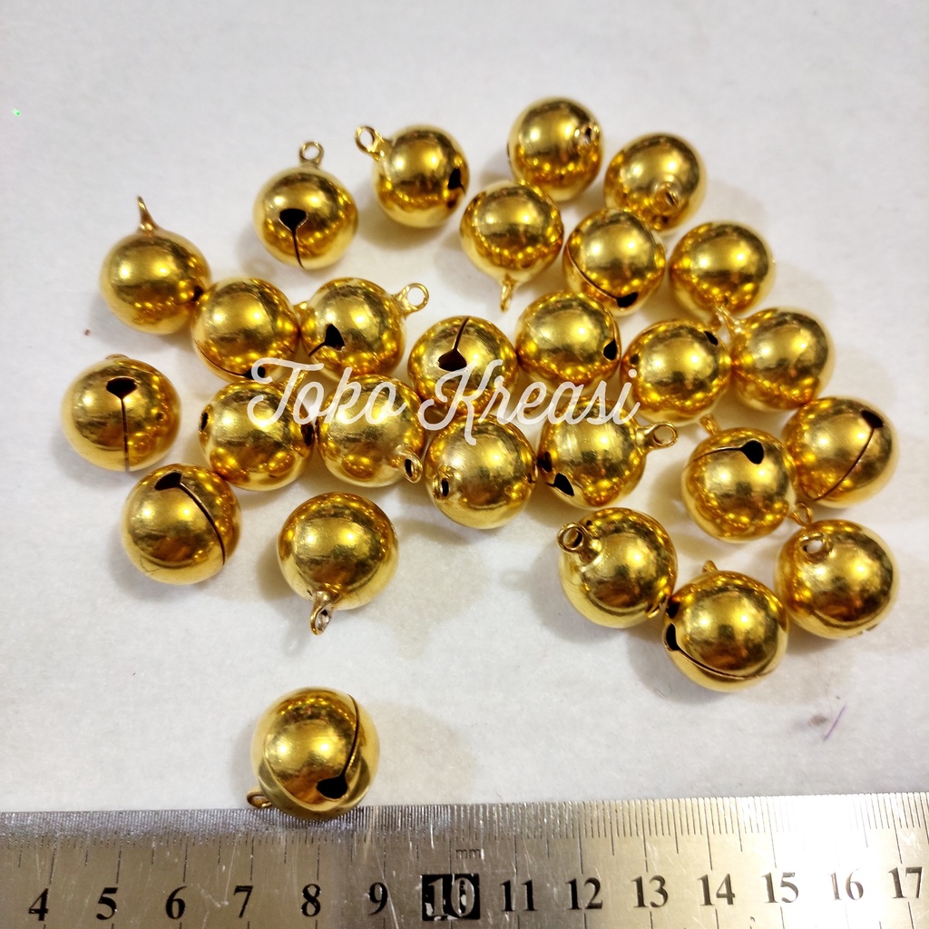 (Per Pcs) Lonceng Gold / Lonceng Kucing / Kelintingan / Bell warna 20 mm