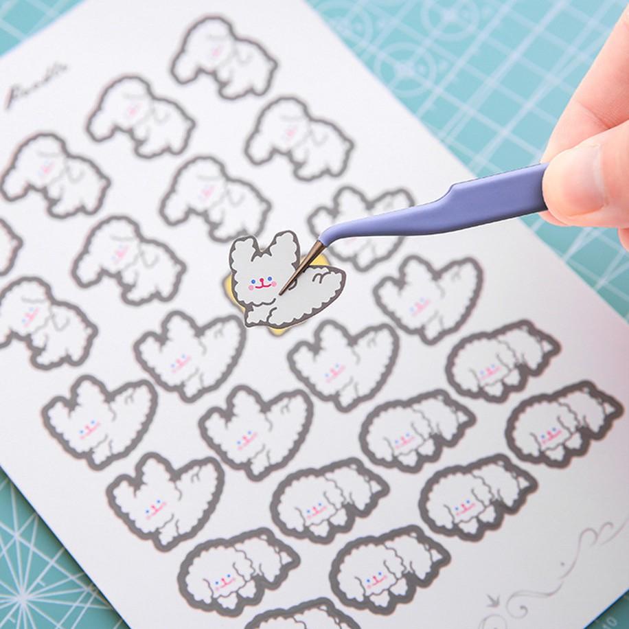 

【TERLARIS】 [SCRIBBLE_ID] Tweezer MACARON Color Jepitan Jepit Sticker Scrapbook Penjepit Stiker Pinse