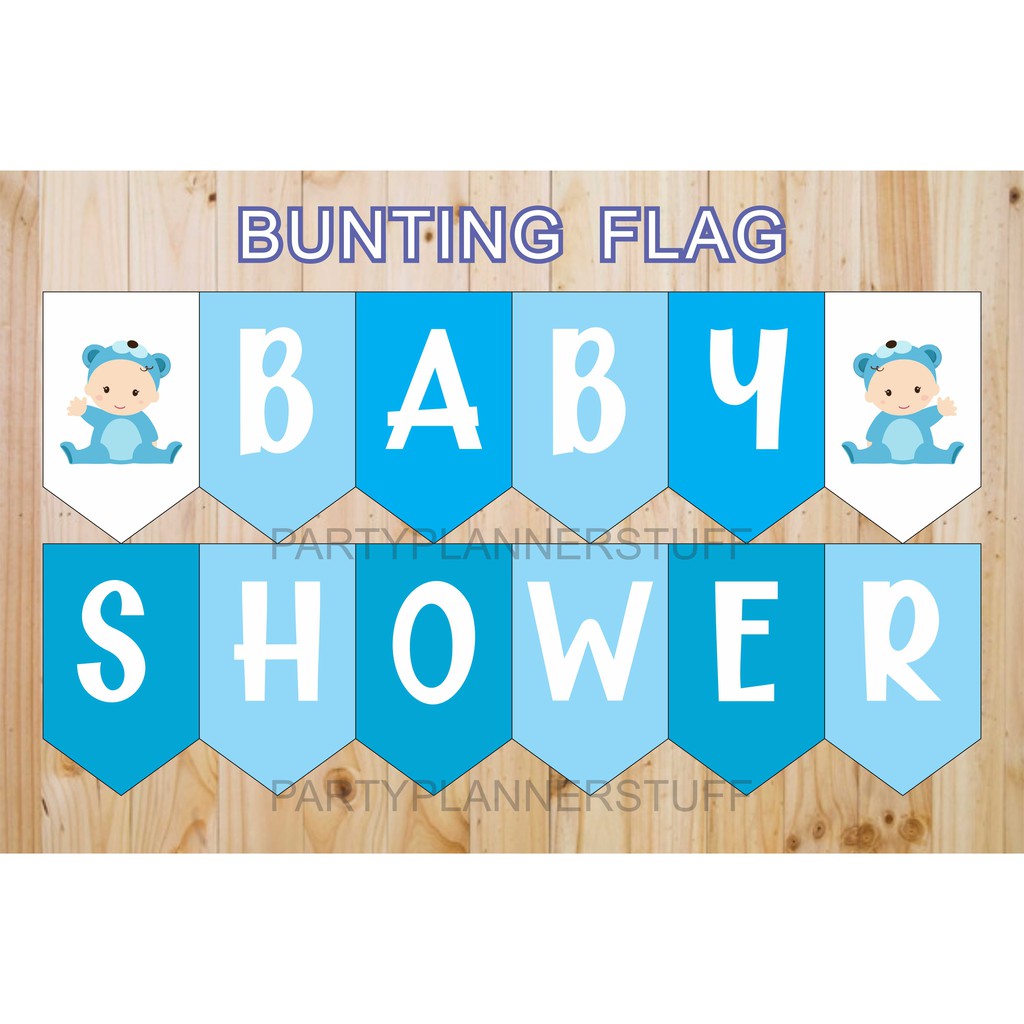 Bunting Flag Baby Shower Perlengkapan Dekor Baby Shower Banner Flag Baby Shower Boy Baby Girl Murah Shopee Indonesia