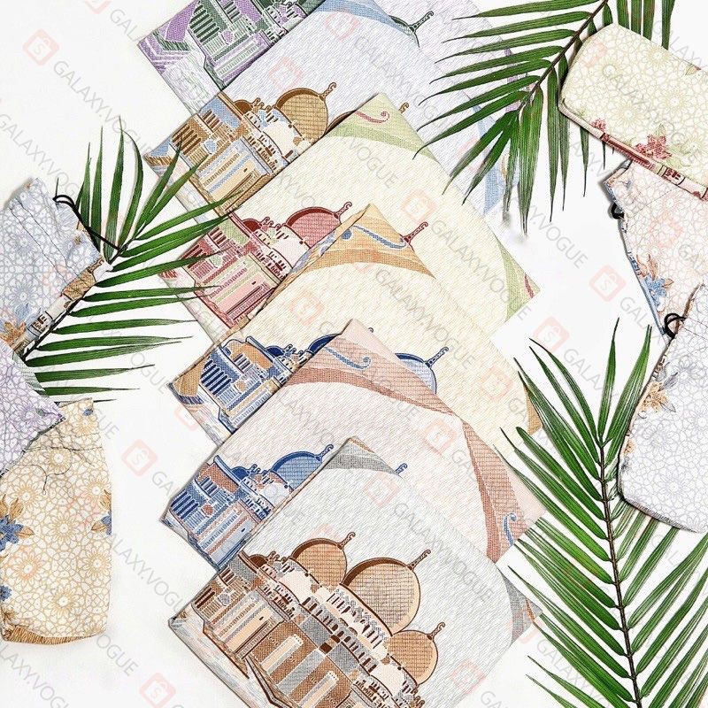 Sajadah Tas Dompet Pouch Serut Traveling Motif Abu Dhabi Turkey Turki