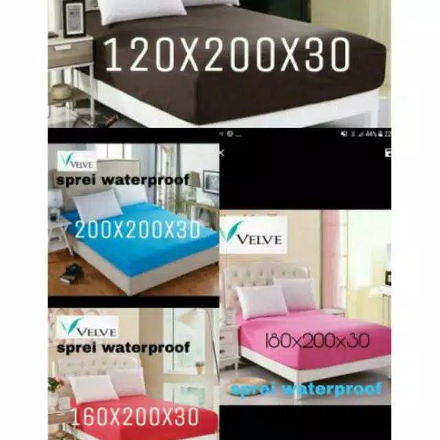 Velve Bed Protector | Sprei Waterproof | Sprei Anti Ompol (120x200)