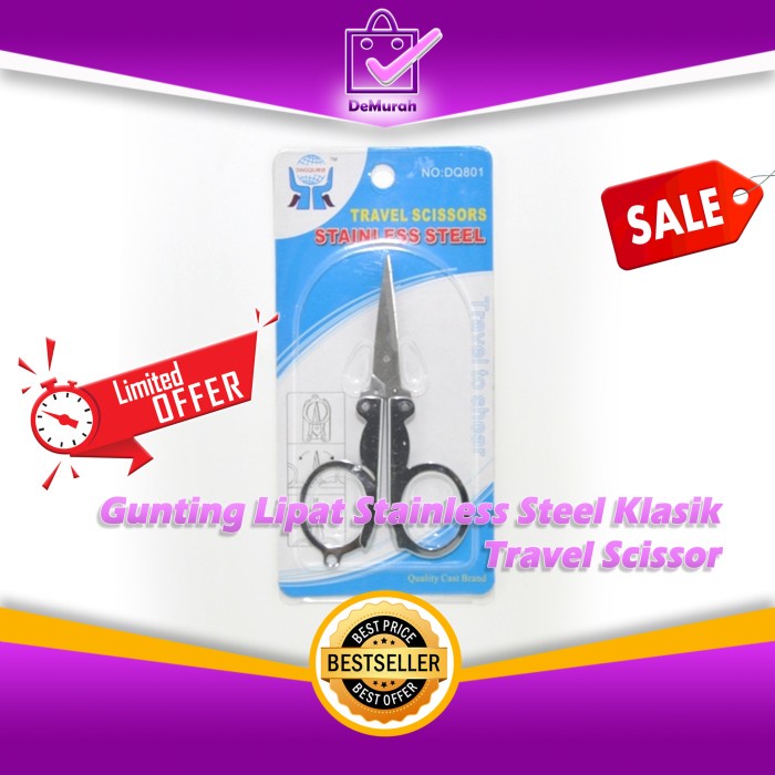 

SKU-0286 Gunting Lipat Stainless Steel Klasik / Travel Scissor