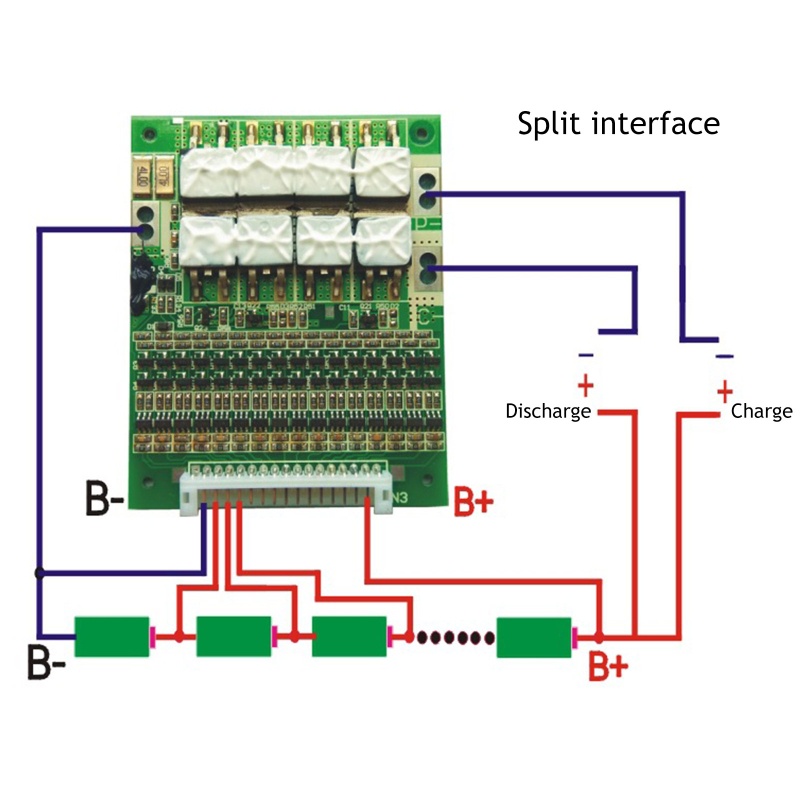 Btsg Li-ion Cell Untuk Perlindungan BMS- Papan PCB Dengan Fungsi Balance 16S 60V