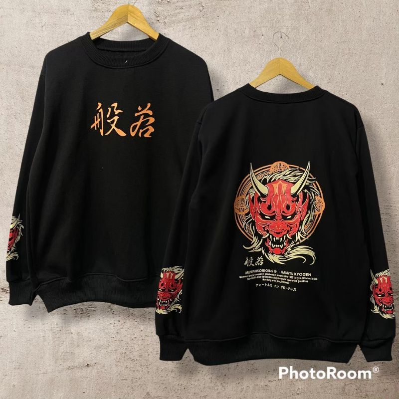 CREWNECK MEMPHIS BLACK/ CREWNECK NAGA FULL SABLON/ CREWNECK HITAM MURAH