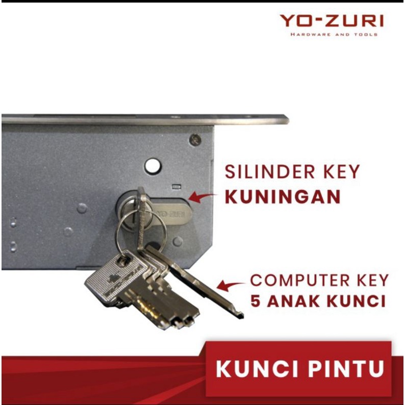 Kunci Pintu Besar Yozuri / Handle Pintu Kotak Minimalis Fullset / Kunci Pintu 25 cm Premium Quality