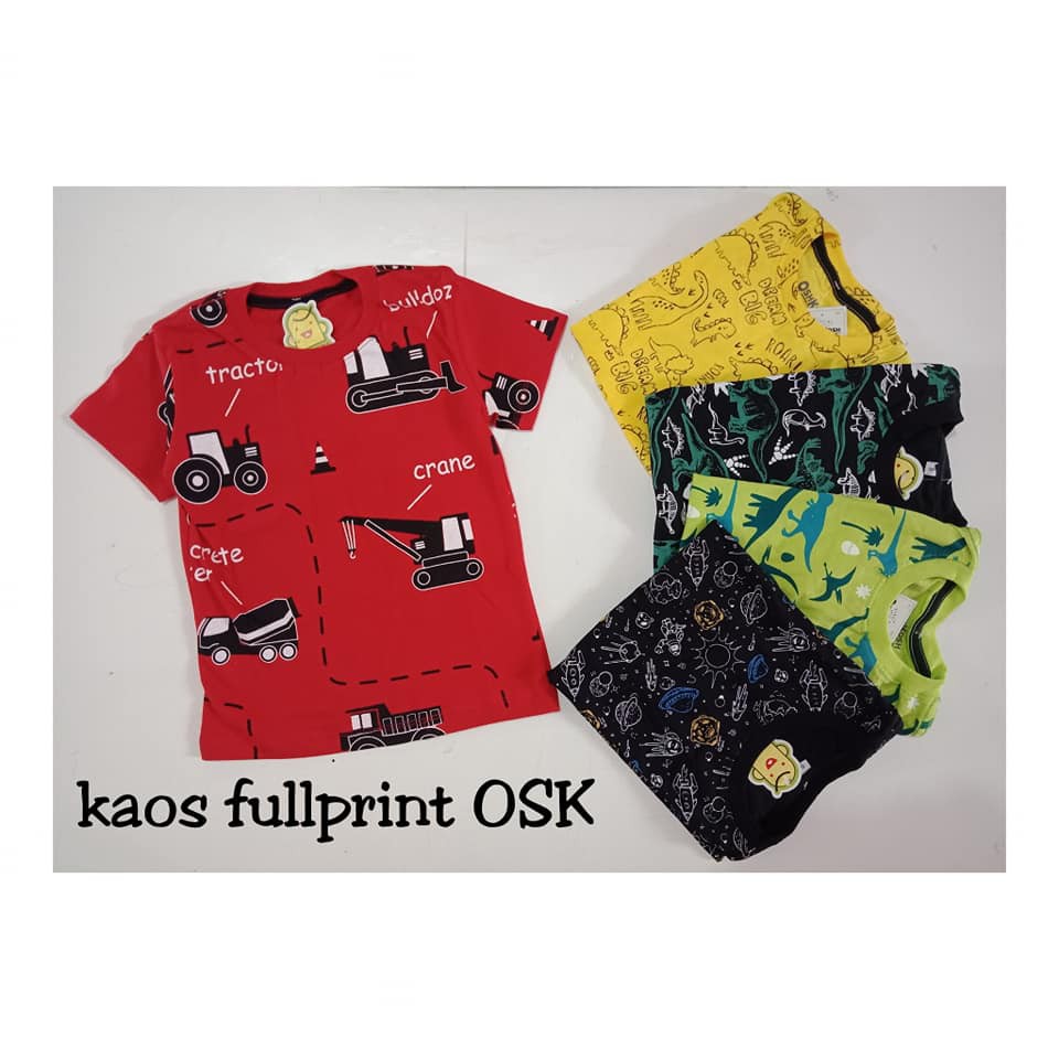 [ FLASH SALE ] GROSIR KAOS ANAK FULLPRINT OSK / KAOS / KAOS ANAK COWO  KAOS OSHKOSH/ KAOS ANAK MURAH