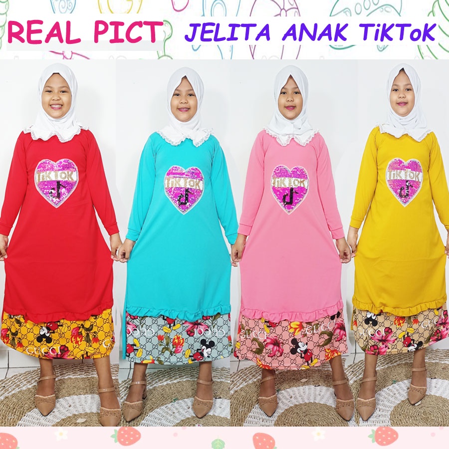 GAMIS JELITA ANAK TEMPELAN TIKKTOKK CANTIK GL FASHION