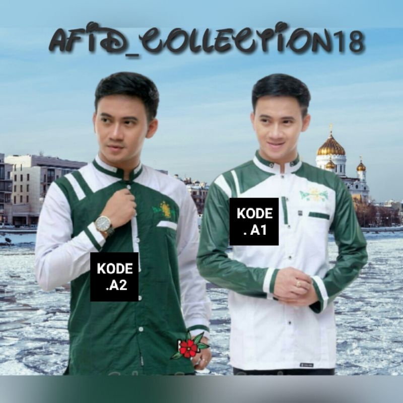 BAJU KOKO LENGAN PANJANG KOKO NU KOKO SYUBANUL MUSLIMIN/Baju Koko Lengan Panjang/ BAJU NU/Baju Pria 
