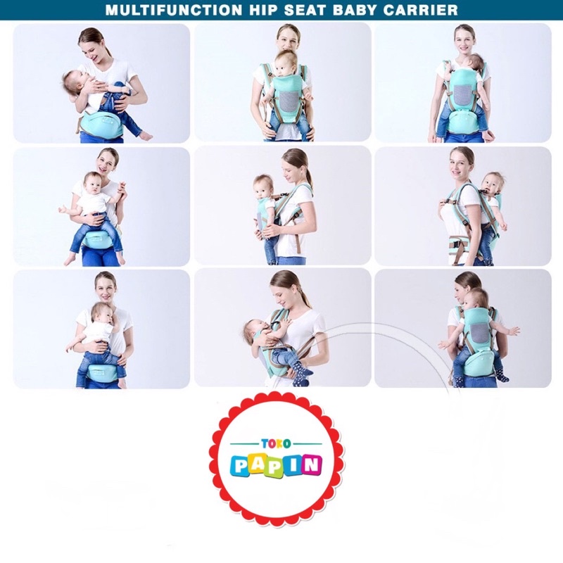 Hipset Bayi Multifungsi Hipseat Anak Bayi Gendongan Bayi Depan Duduk 5in1 Baby Leon Hipset Anak Bayi