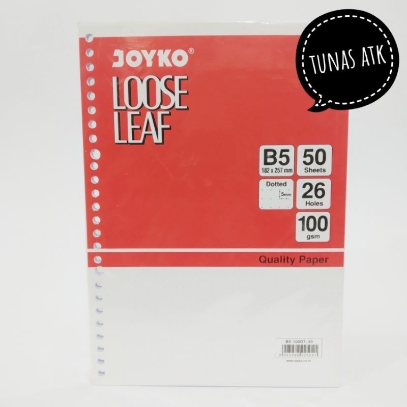 

JOYKO LOOSE LEAF DOTTED B5-100DT-50