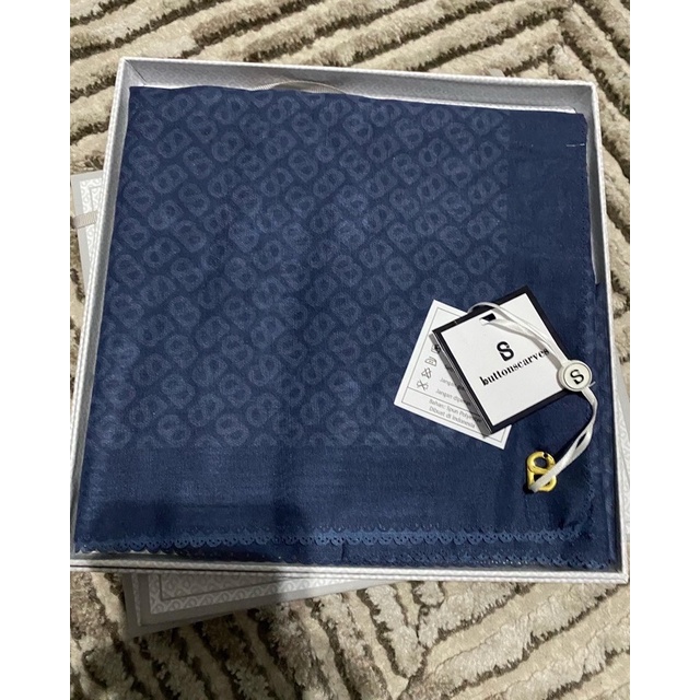 Tapis Buttonscarves Oxford blue