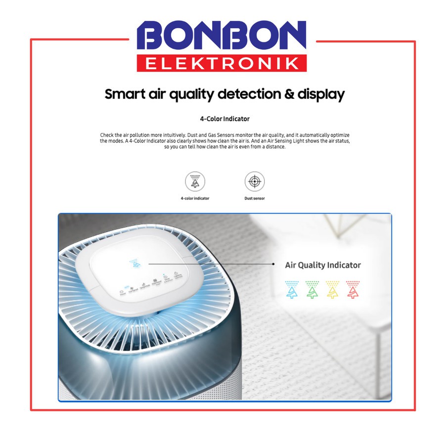 Samsung Air Purifier AX40R3030WM Coverage Area 40m² AX40R