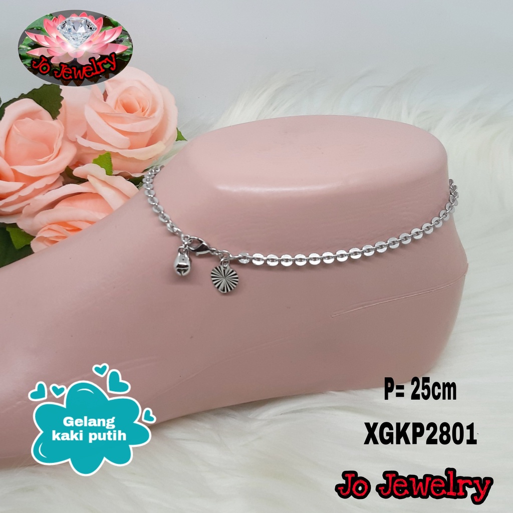 Gelang kaki xuping warna putih