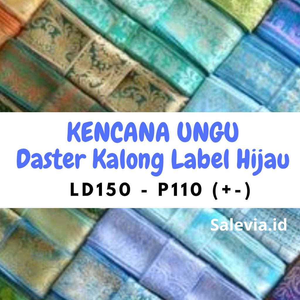 Salevia.id- Daster Jumbo Batik Kalong Lowo Kencana Ungu Label Hijau