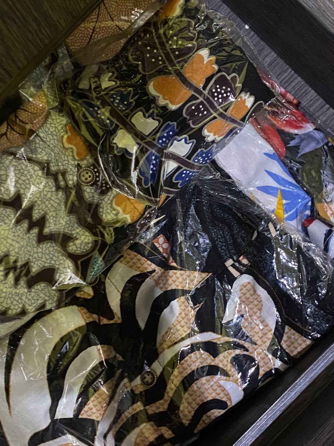 M231 Kemeja Pria Batik Panjang Orange 1725a