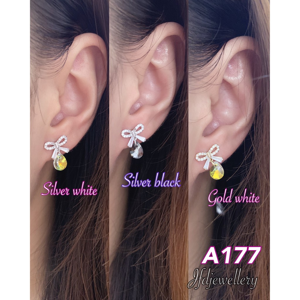 Anting titanium pita anting tindik / hooks anting silver gold - A177