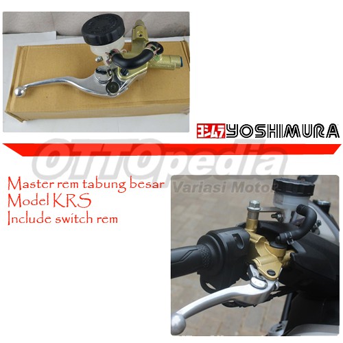 Yoshimura Master Rem Kanan Tabung Besar Model KRS For FU Vixion Vario Beat Mio Rx King CB Universal