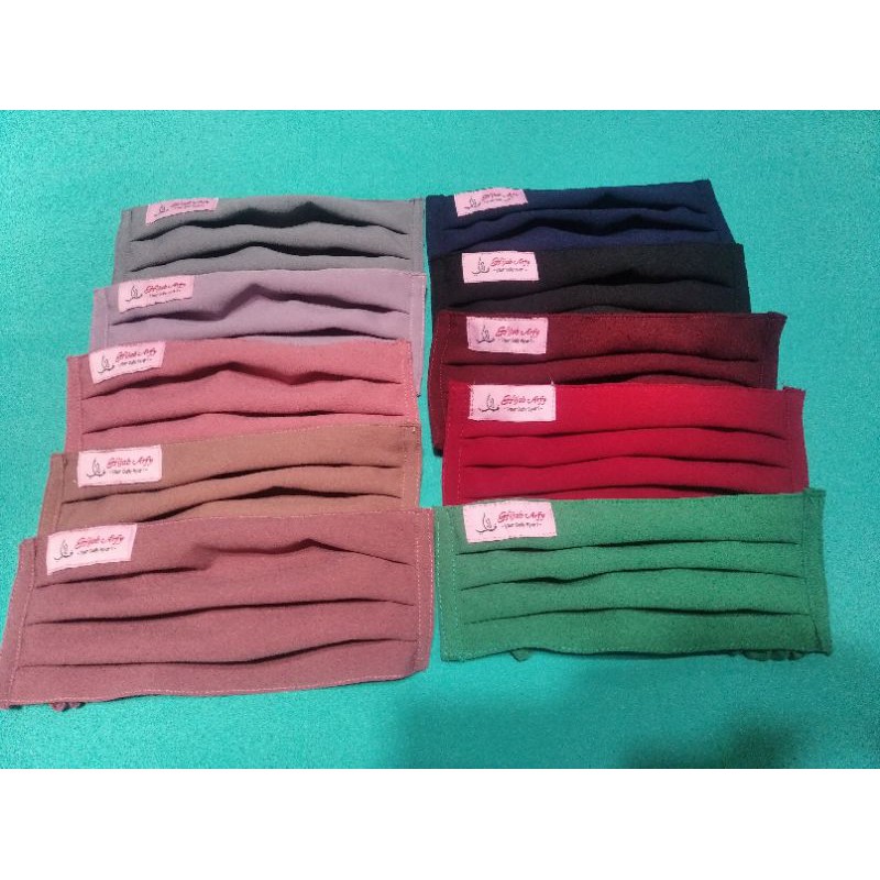 masker serut diamond lembut masker hijab serut