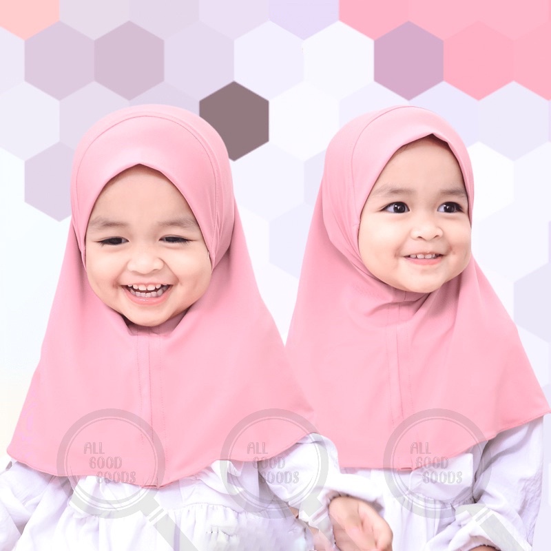 Hijab Anak Bayi CLARISA - Kerudung Jilbab Basic Instan Jersey Polos 0 - 3 Tahun