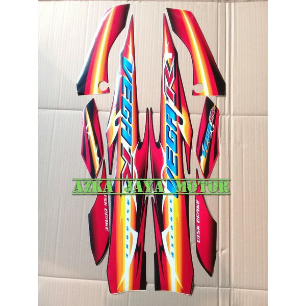 Striping - Sticker Yamaha Vega R New 2007 Merah Hitam