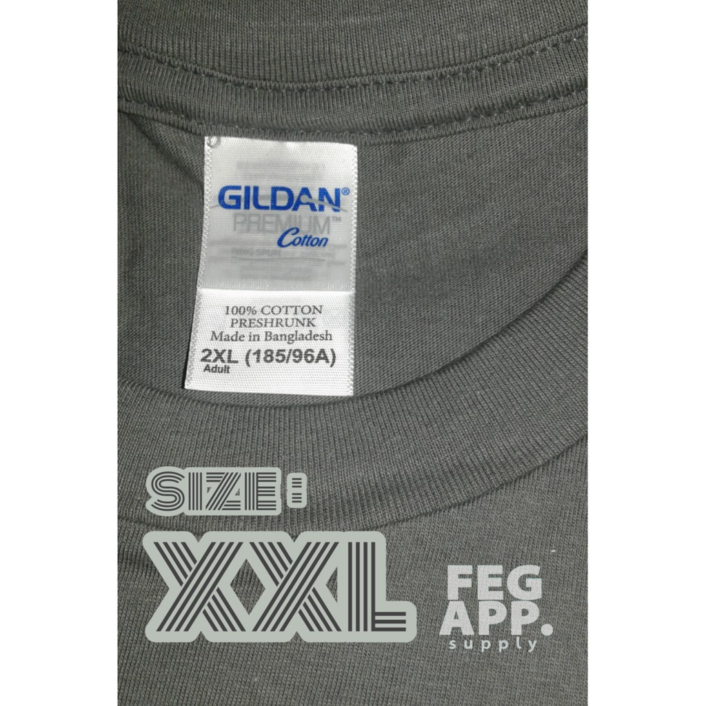 Kaos Polos Size XXL XXXL Gildan Premium Cotton 76000 Import Original - Putih- XXL