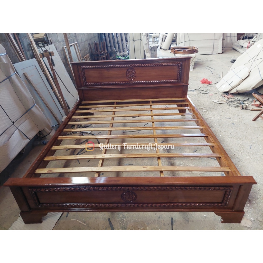 Divan Minimalis Kayu Jati 180x200