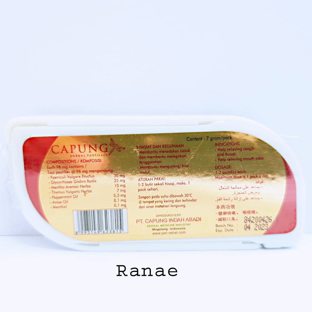 Capung Herbal Pastilles