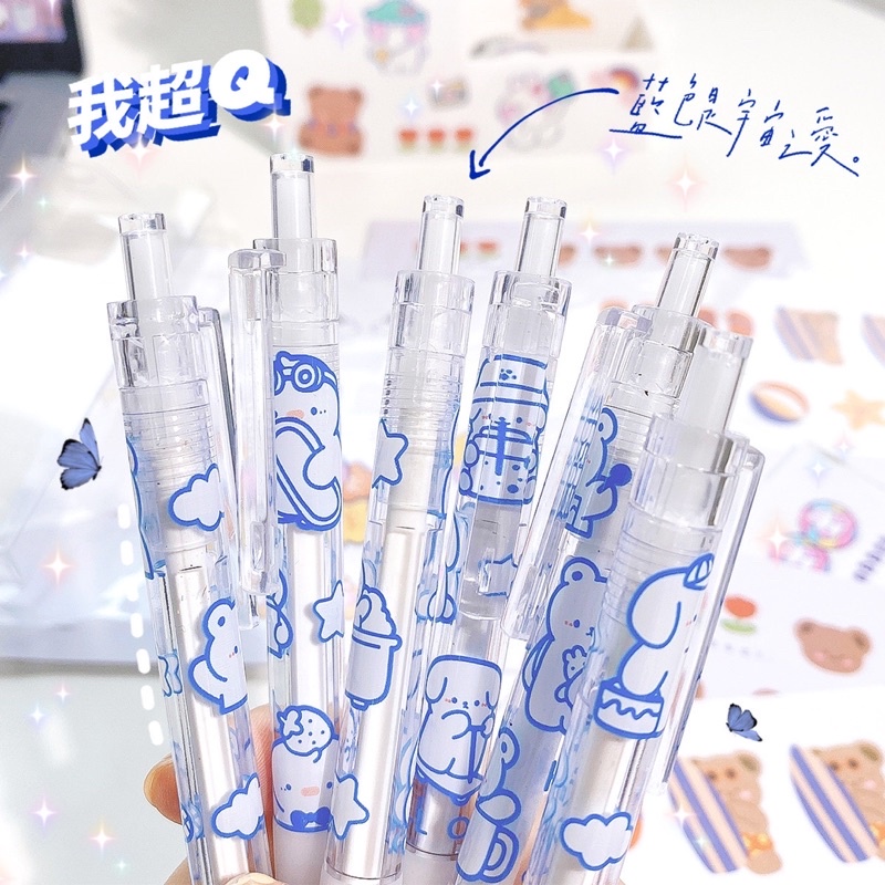 Pulpen Karakter Kartun Bear Pena Gel Motif Karakter Lucu Pen Cute Student Japanese