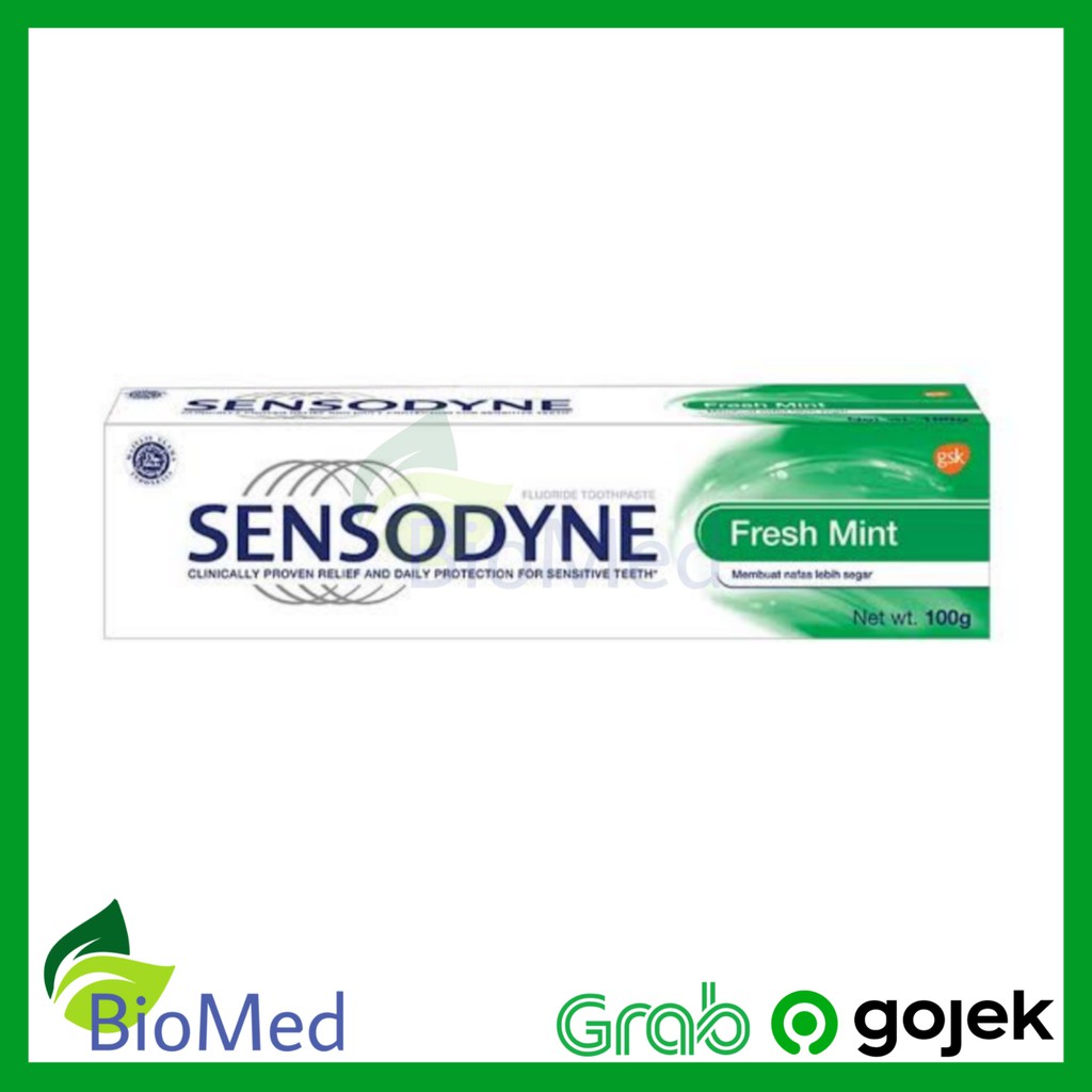 SENSODYNE FRESH MINT 100 gram Hijau - Pasta Gigi Odol Gigi Sensitive