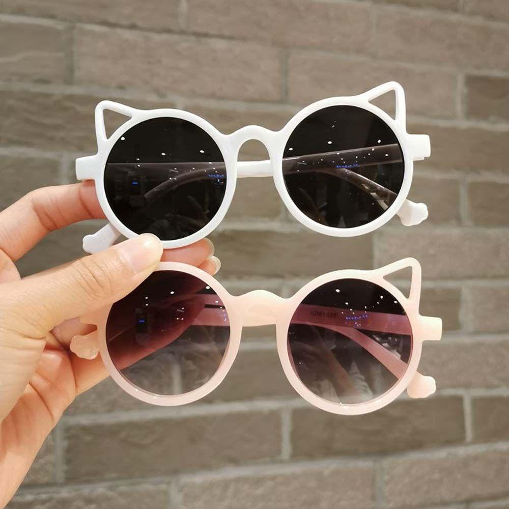 [Elegan] Kacamata Matahari Anak-Anak Lucu Fashion Bingkai PC Bulat Retro Unisex Polarized Sunglass