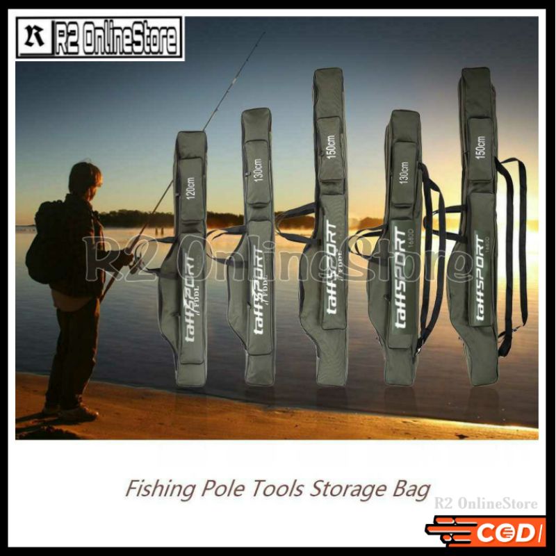 Tas Pancing Joran Portable Fishing Bag 2 Layer 150 cm & 120 Cm Backpack Murah Original - Ransel Sand