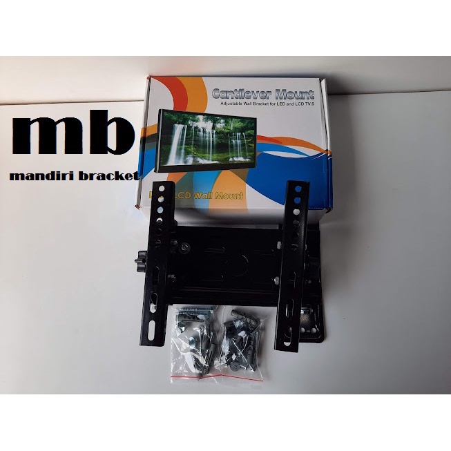 Bracket tv led swivel 19" sd 43" swing belalai paling laris besi tebal bracket tv polytron