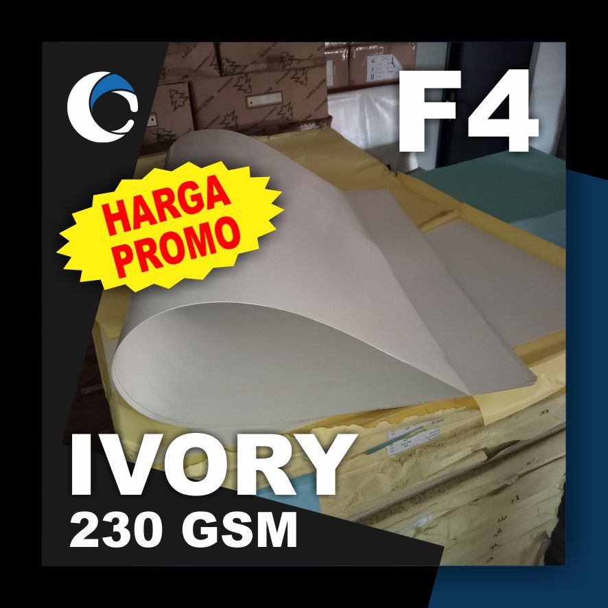 

KERTAS IVORY 230 GSM Uk [ F4 / POLIO ] 21.5 cm X 33 cm ( 50 LEMBAR )