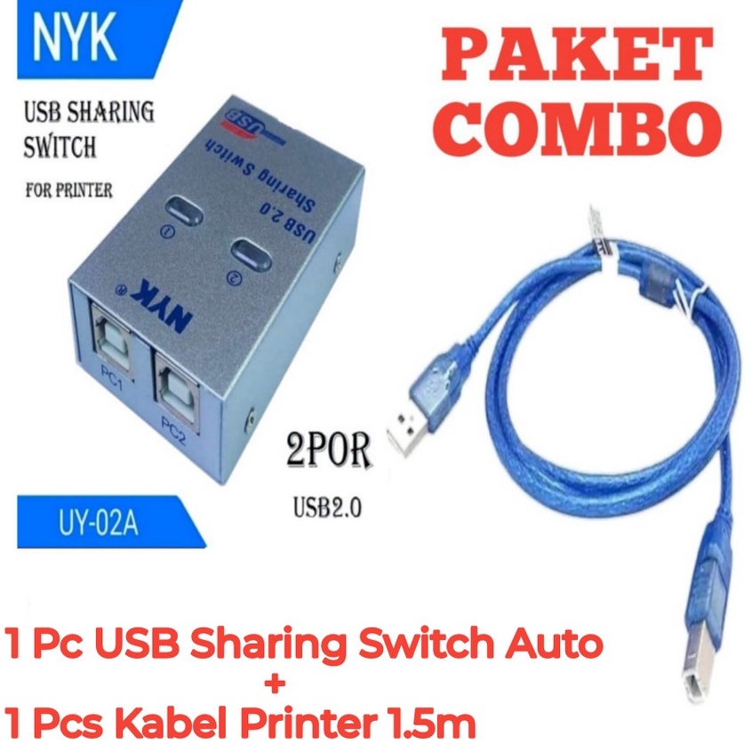 Trend-Paket Auto Switch Printer + Kabel Printer USB 2.0 - Sharing Switcher 1-2 USB/AUTO SWITCH