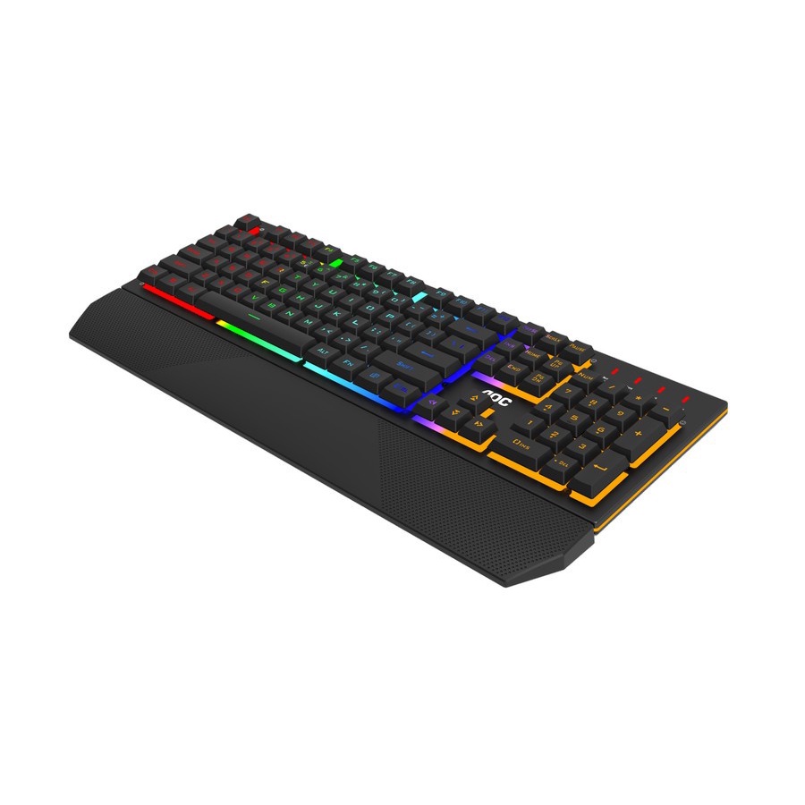Keyboard AOC GK200 GK 200 RGB Gaming Keyboard With Wristpad